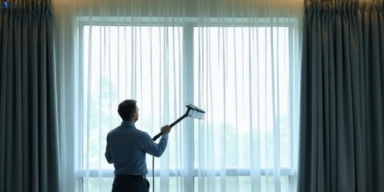 Commercial drapes cleaning service main-beach hotels offices
