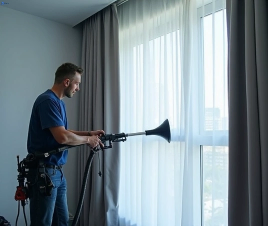 Professional drapes cleaning process tools Matty Curtain Cleaning main-beach