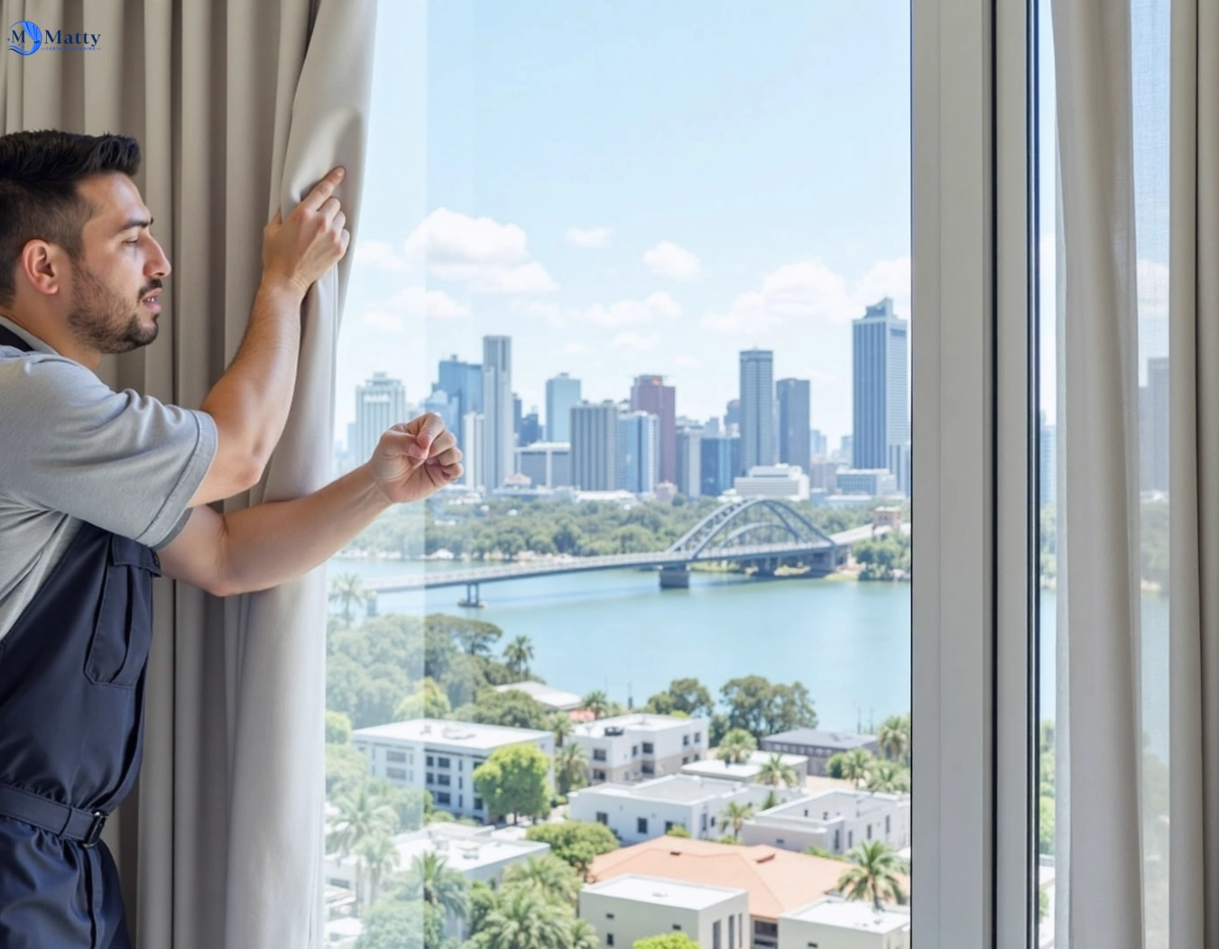 Professional curtain steam cleaning service main-beach QLD by Matty Curtain Cleaning
