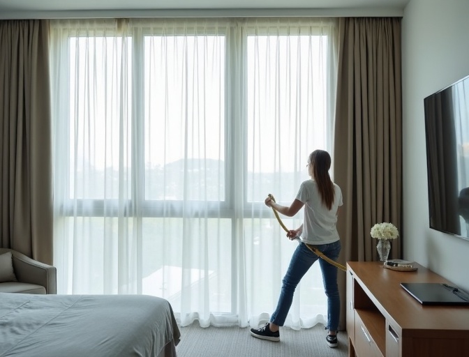 Main Beach Sheer Curtain Cleaning